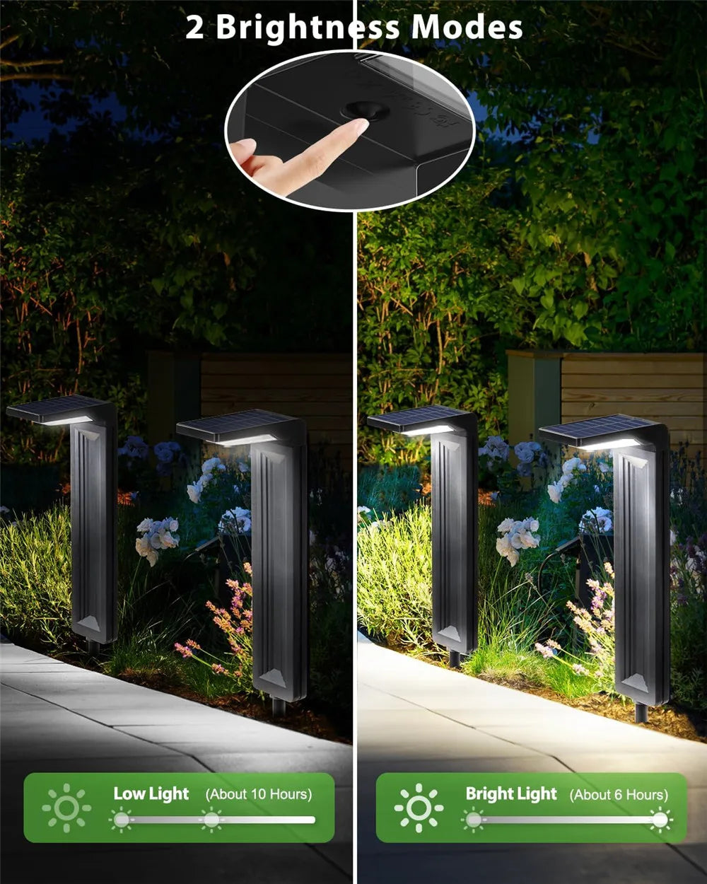 Solar Bollard Garden Light | IP65 Waterproof Pathway Lamp