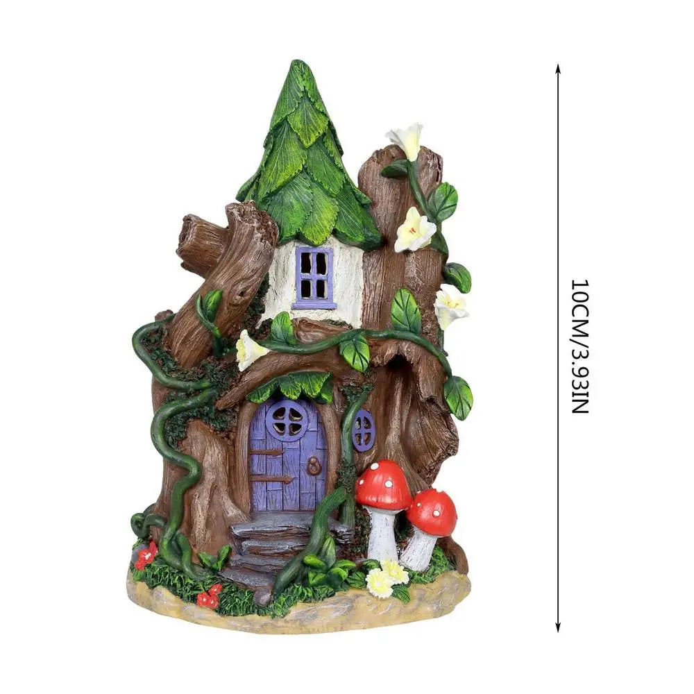 Tree Faces Decor Outdoor Mini Wood Fairy Yard House Home Decor Tabletop Ornaments For Bedroom Kids Room Living Room Child Room