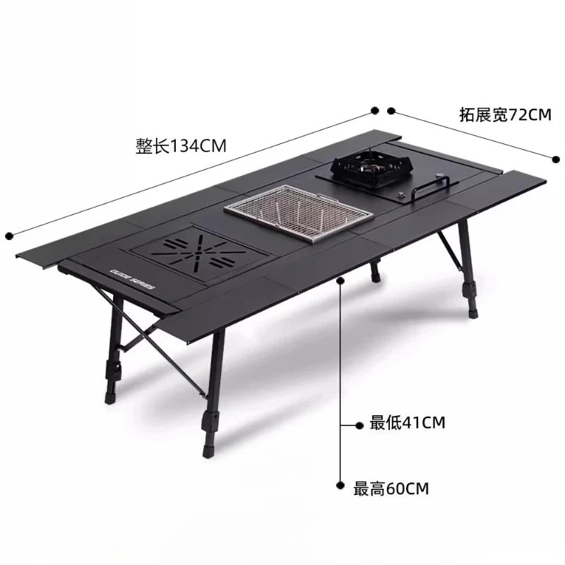 Modern Outdoor Fire Pit Dining Table | Patio & Backyard Bistro