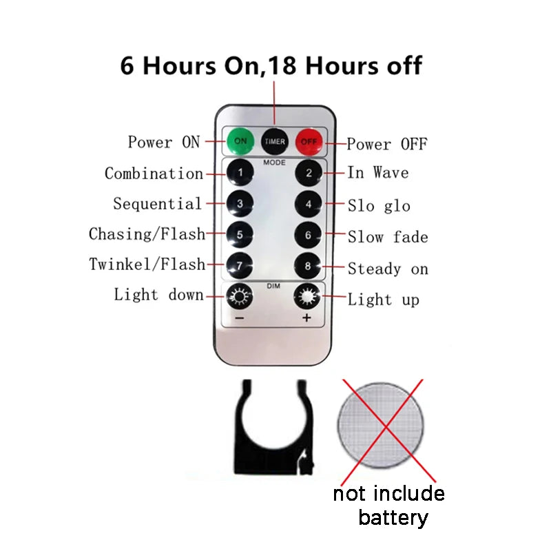 Curtain LED String Lights, Fairy Garland, USB Festoon, Remote Control, Christmas Decoration for Bedroom, Home, 3 M, 4 m, 6m