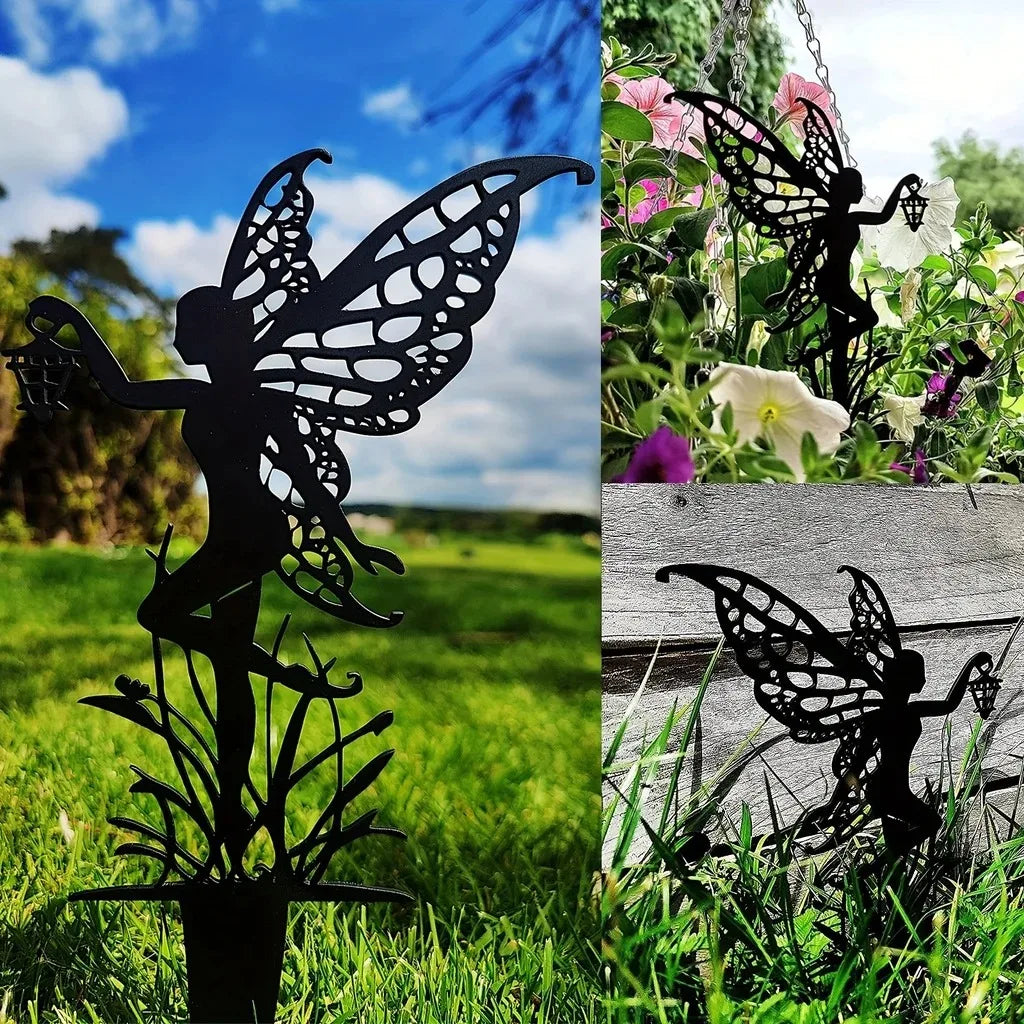 Garden Fairy Metal Sculpture | Patio & Lawn Decor