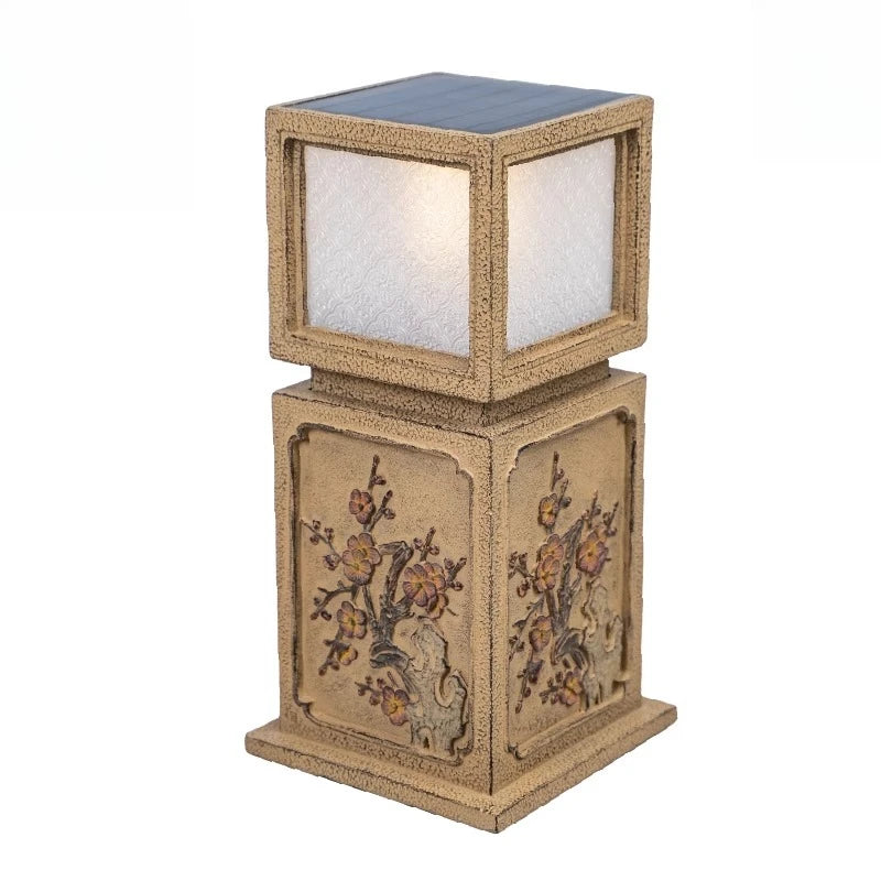 Chinese-Style Solar Garden Landscape Set | Villa Courtyard Decor