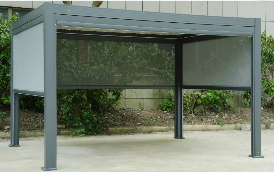 Motorized Aluminium Louvered Pergola | Modern Bioclimatic Gazebo