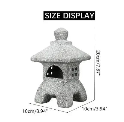Pagoda Garden Lantern Sculpture | Candle Holder Patio Decor