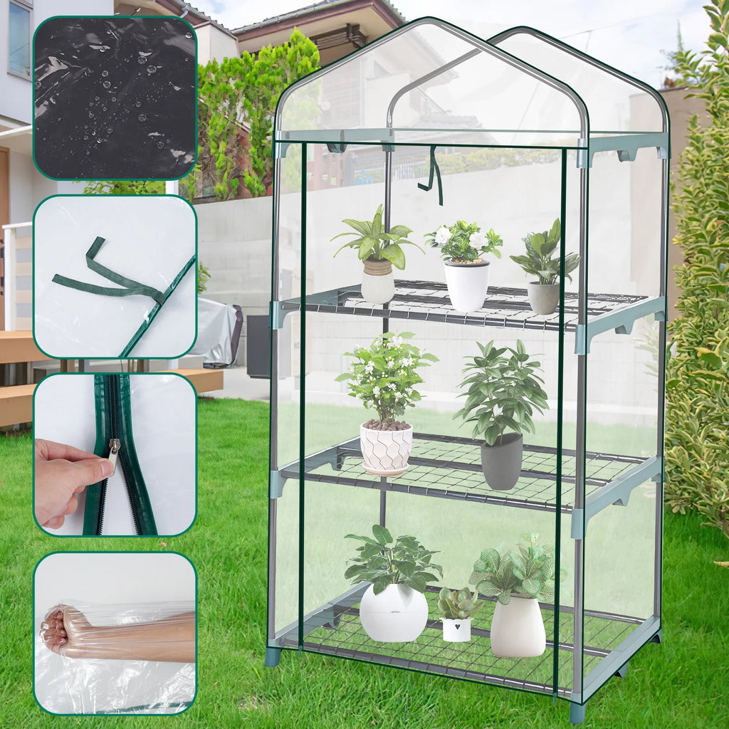 4-Tier Walk-In Garden Greenhouse | Waterproof Frost Cover