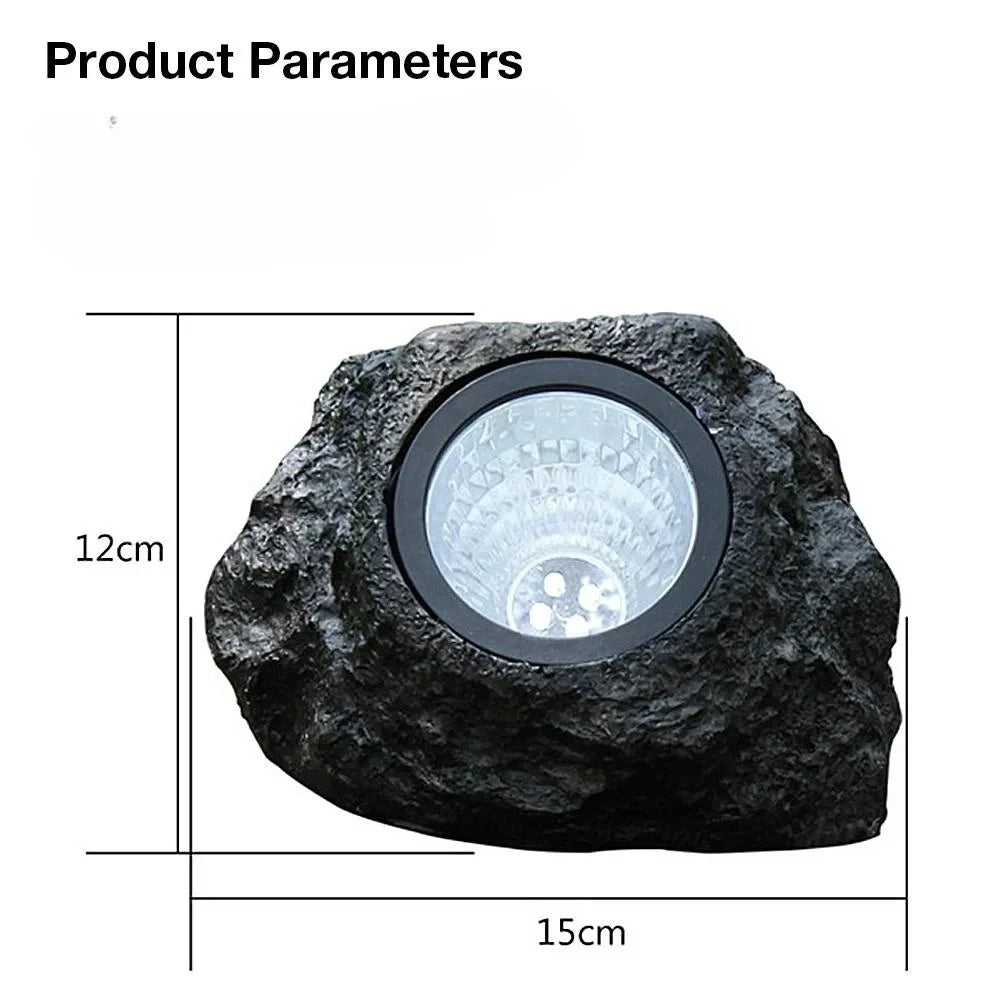Solar Stone Tree Garden Light | Warm & Cool White Pathway Lamp