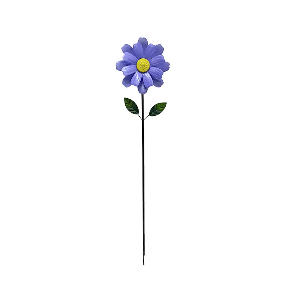 Metal Flower Pinwheel Garden Spinner | Backyard & Patio Decor