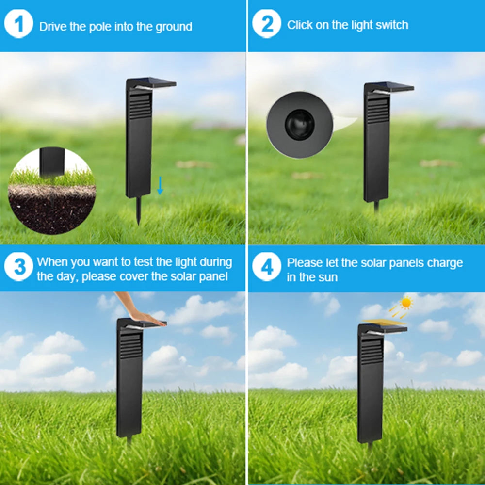 Solar Pathway Lamp | Waterproof Outdoor Landscape Light