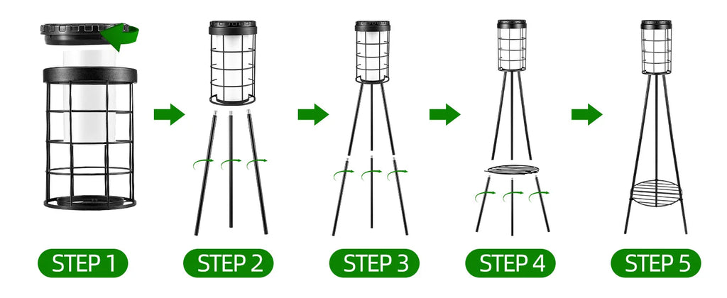 Solar Floor Lamp with Plant Stand | Patio & Porch Decor