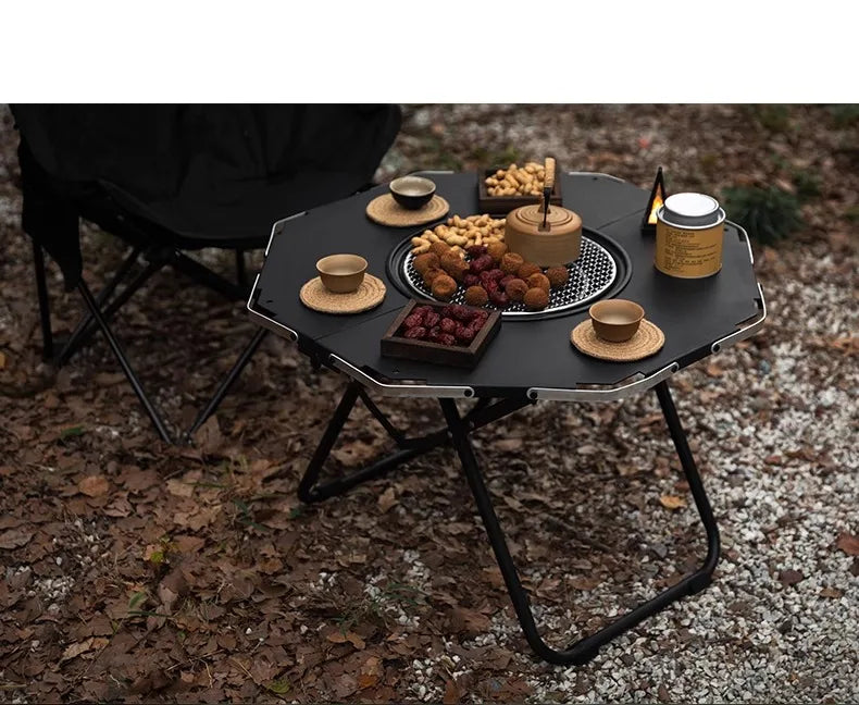 Ground Lounge Outdoor Table Designer Black Dining Camping Outdoor Table Garden Patio Set Di Mobili Da Giardino Outside Furniture