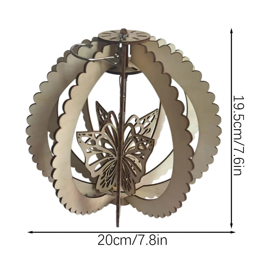 Wooden Floral Wind Spinners Outdoor Decor Adds Charm To Any Outdoor Space Perfect For Garden Balcony Patios