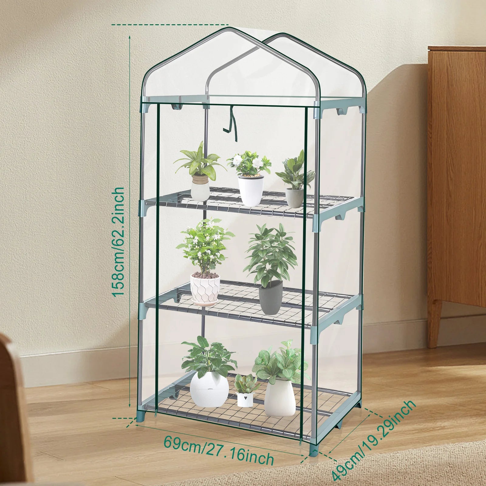 4-Tier Walk-In Garden Greenhouse | Waterproof Frost Cover
