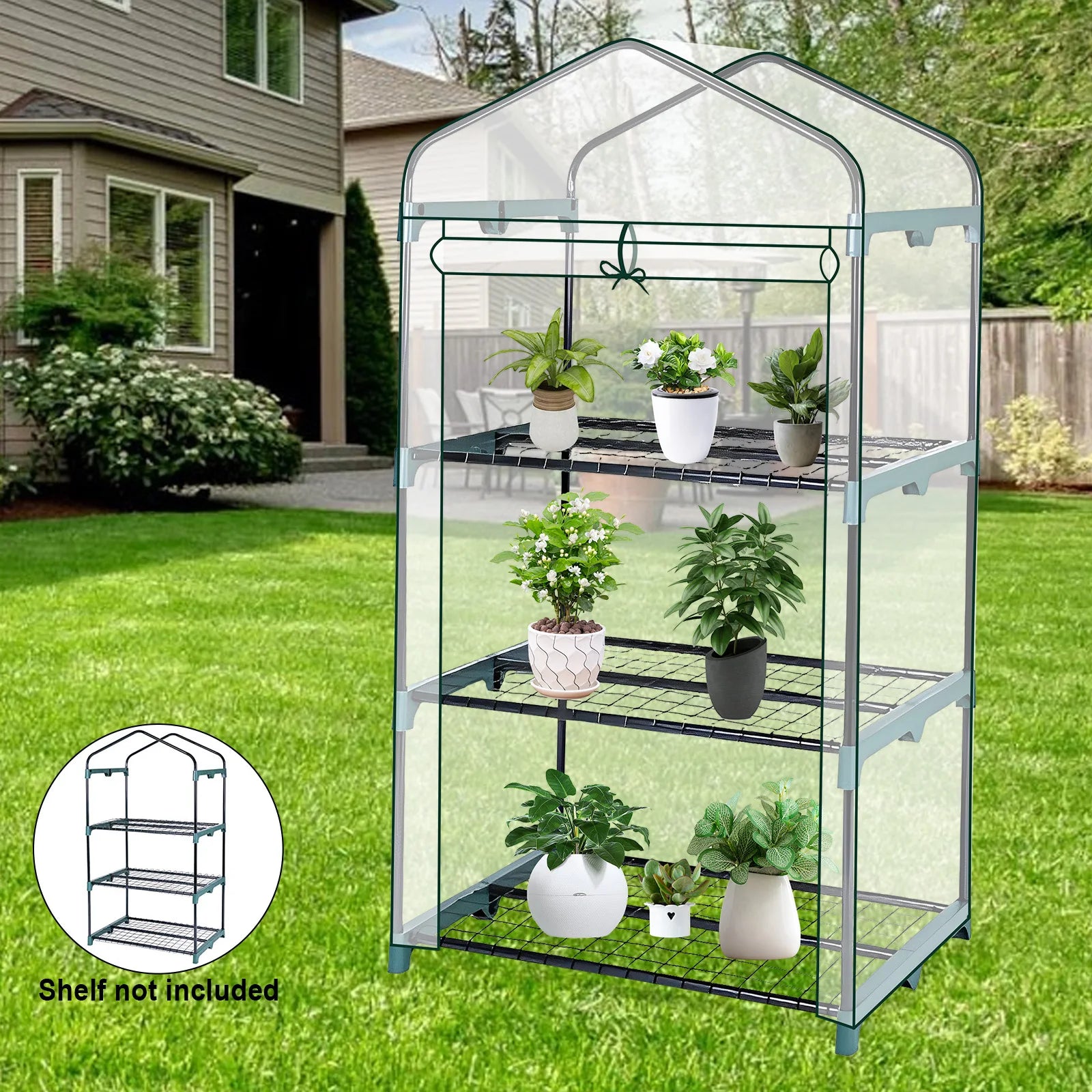 4-Tier Walk-In Garden Greenhouse | Waterproof Frost Cover