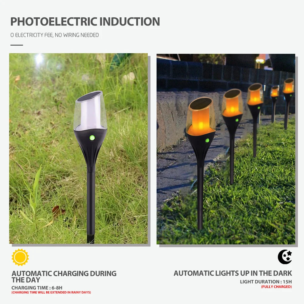 Solar LED Landscape Path Lamp | Waterproof Yard & Patio Light