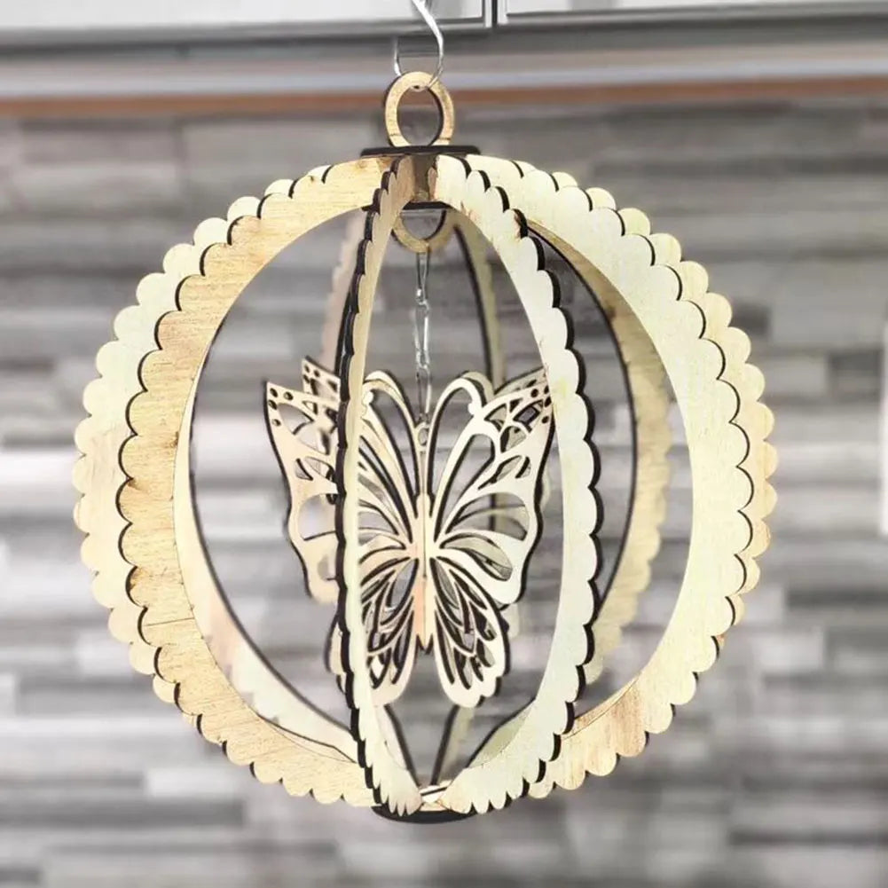 Wooden Floral Wind Spinners Outdoor Decor Adds Charm To Any Outdoor Space Perfect For Garden Balcony Patios