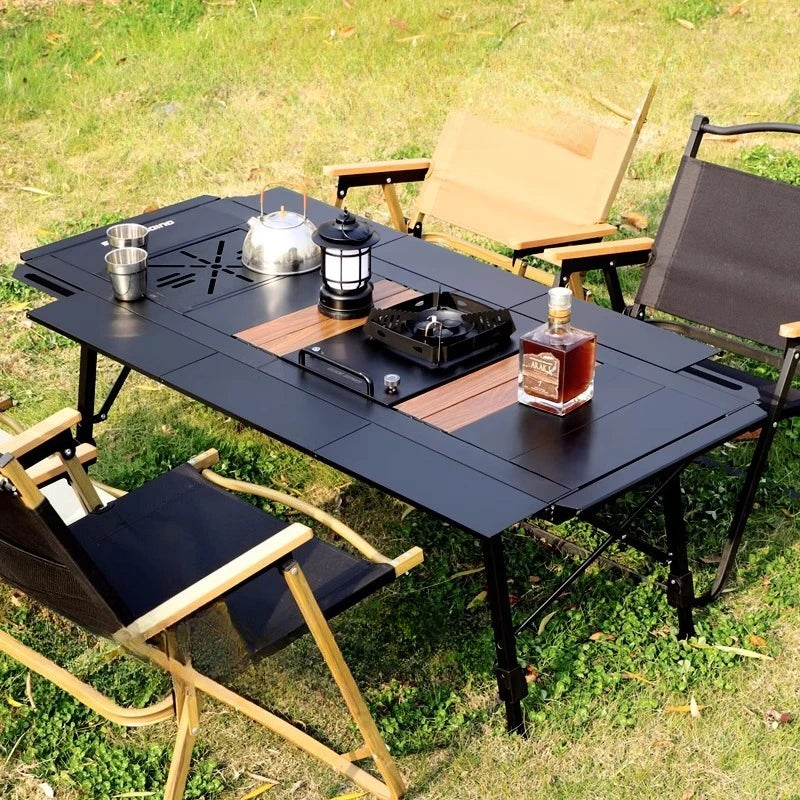 Modern Outdoor Fire Pit Dining Table | Patio & Backyard Bistro