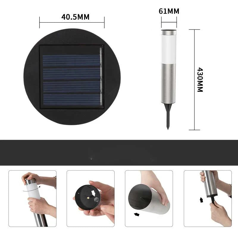 Stainless Steel Solar Path Light | Garden & Driveway Decor