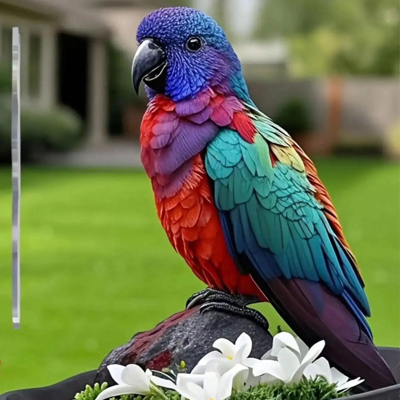 Colorful Parrot Garden Stake | Weatherproof Outdoor Decor