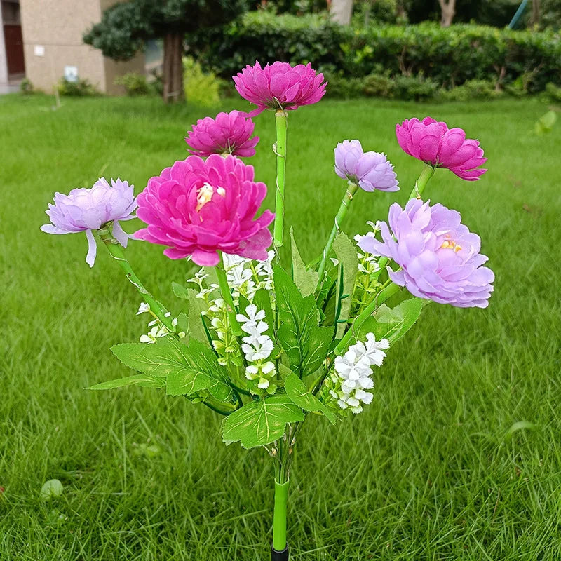 Solar Lights Outdoor Lighting Garden Lights Snow Lotus Lawn Lights Patio Patio Garden Decorative Flower Party Wedding Lights