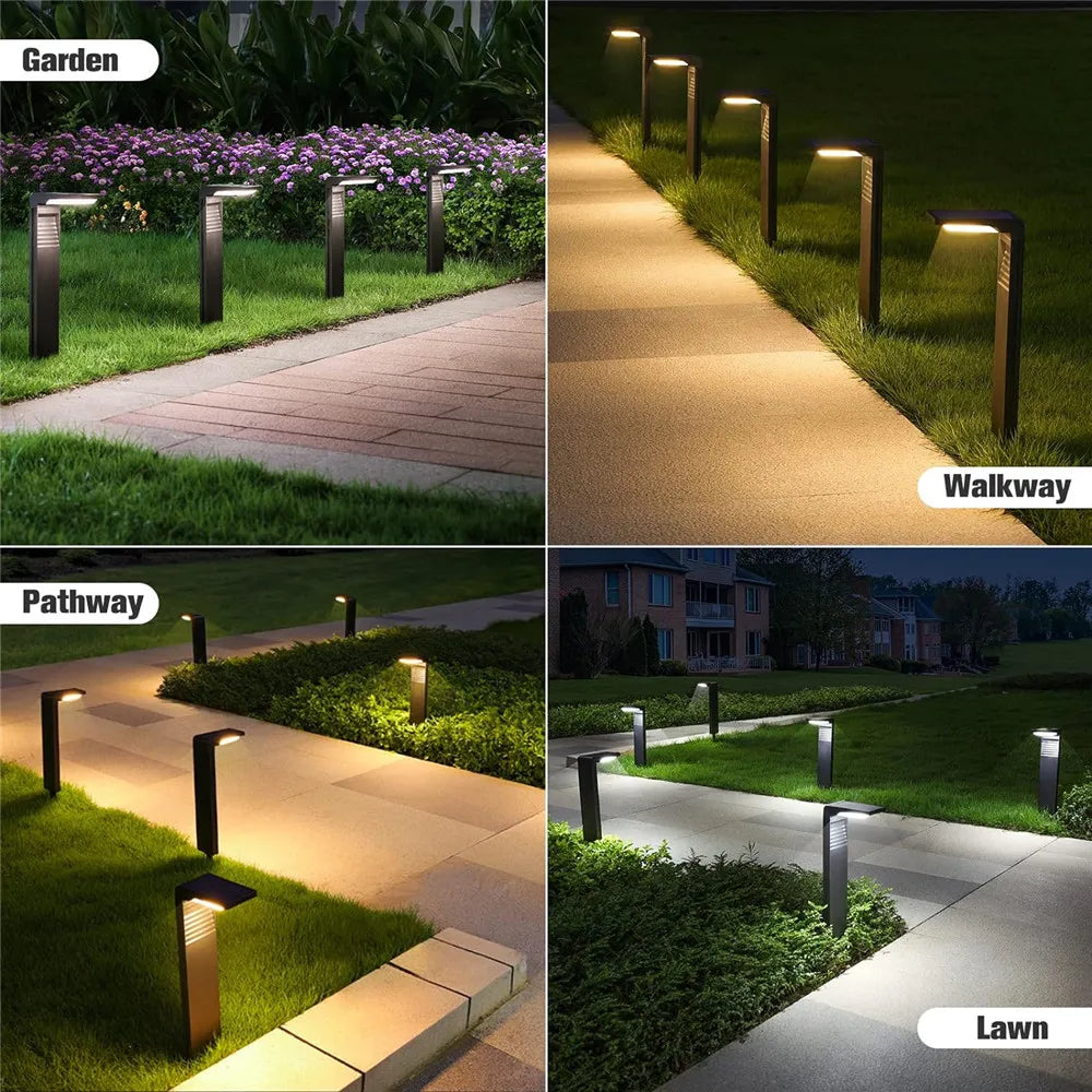 Solar Bollard Garden Light | IP65 Waterproof Pathway Lamp