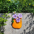 Metal Flower Wall Vase | Outdoor Fence Art & Patio Sculpture