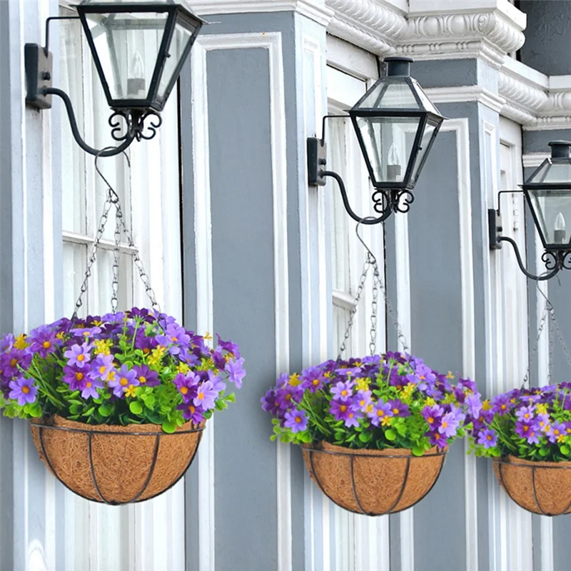 Yellow Hanging Flower Garland Basket | Indoor & Outdoor Decor