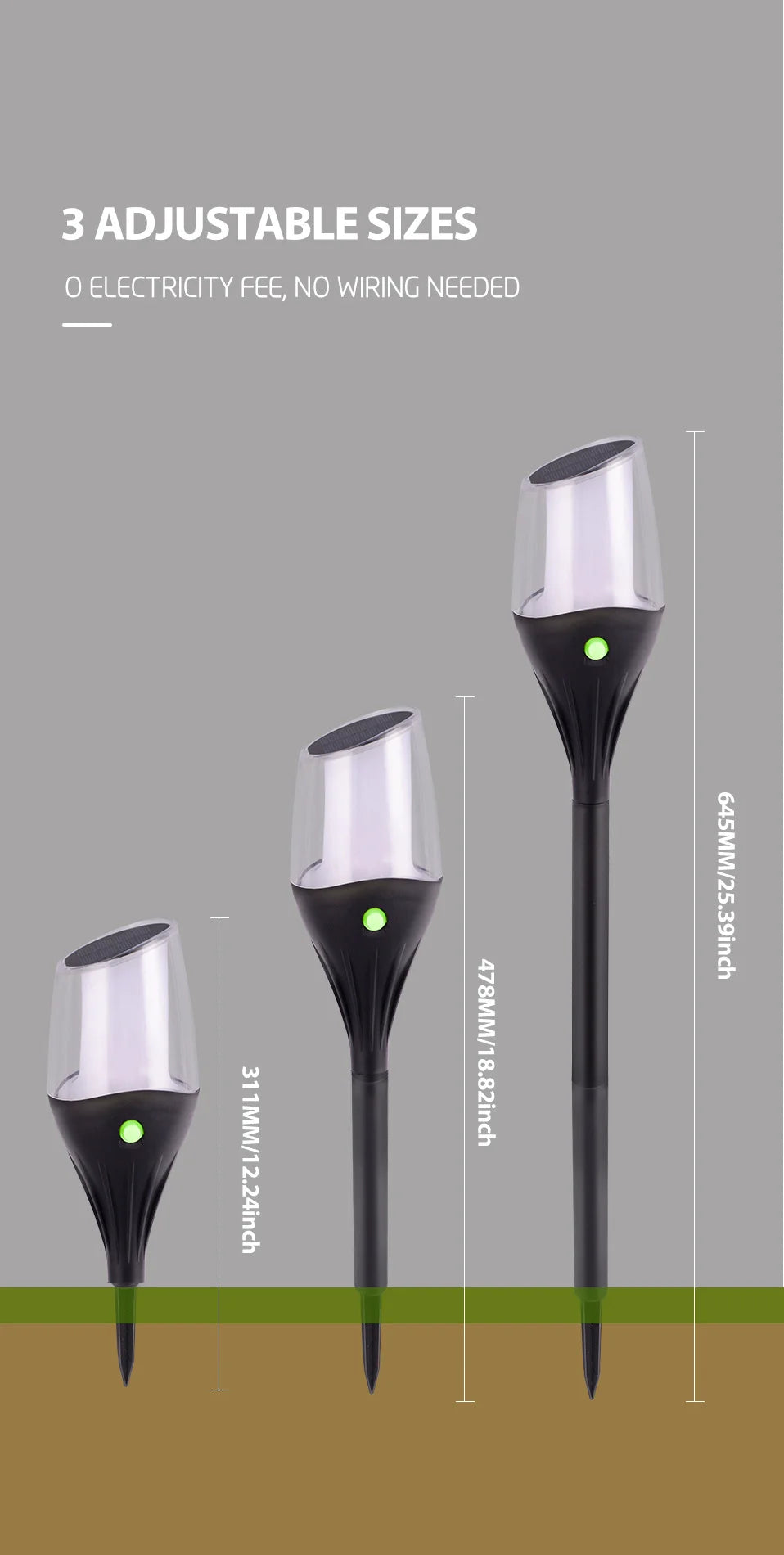 Solar LED Landscape Path Lamp | Waterproof Yard & Patio Light