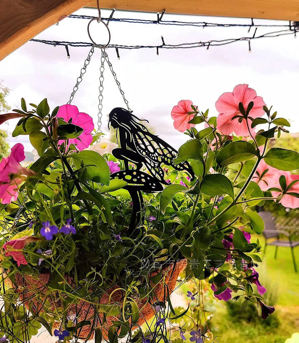 Garden Fairy Metal Sculpture | Patio & Lawn Decor