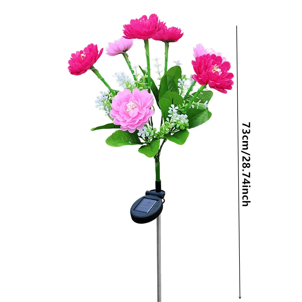 Solar Lights Outdoor Lighting Garden Lights Snow Lotus Lawn Lights Patio Patio Garden Decorative Flower Party Wedding Lights