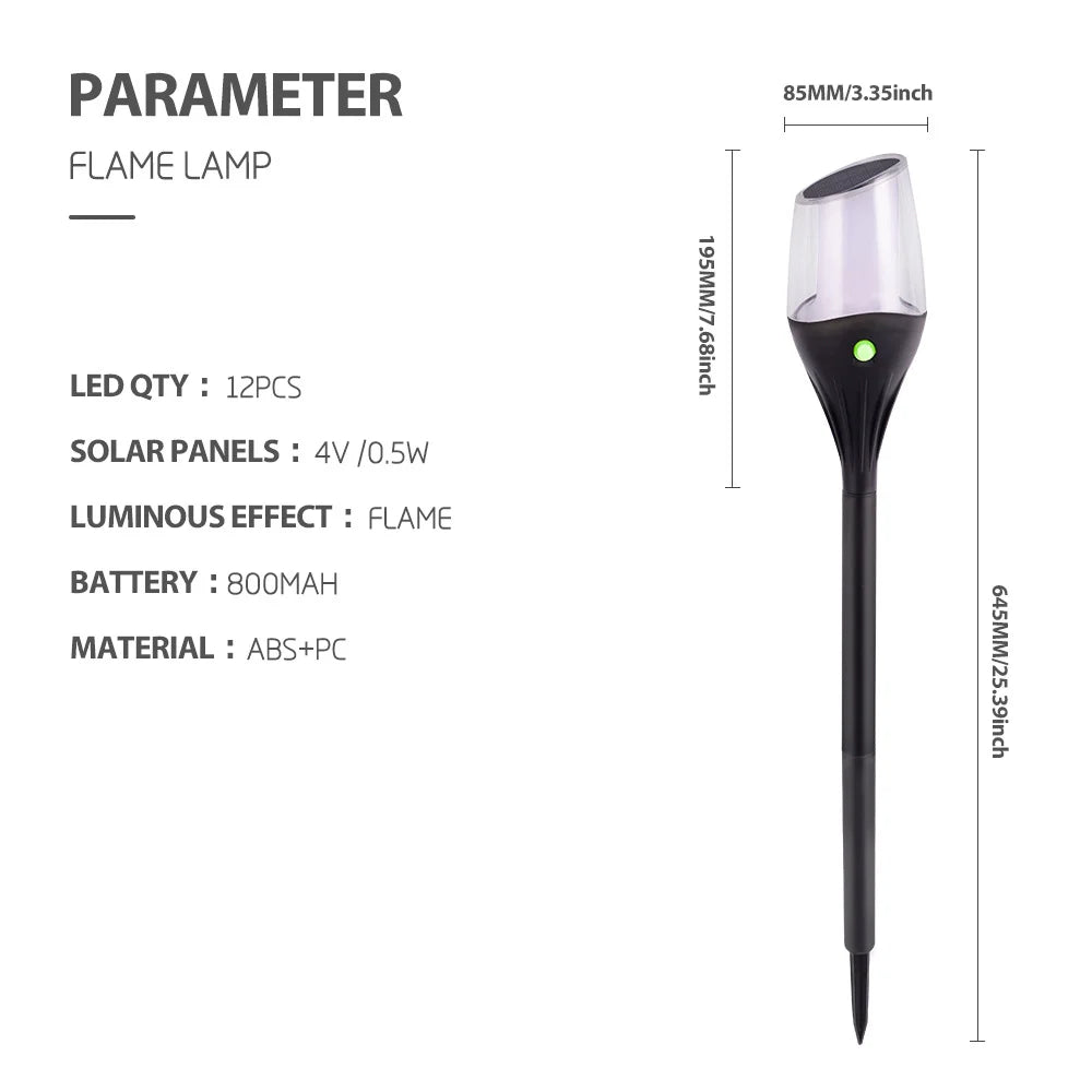 Solar LED Landscape Path Lamp | Waterproof Yard & Patio Light