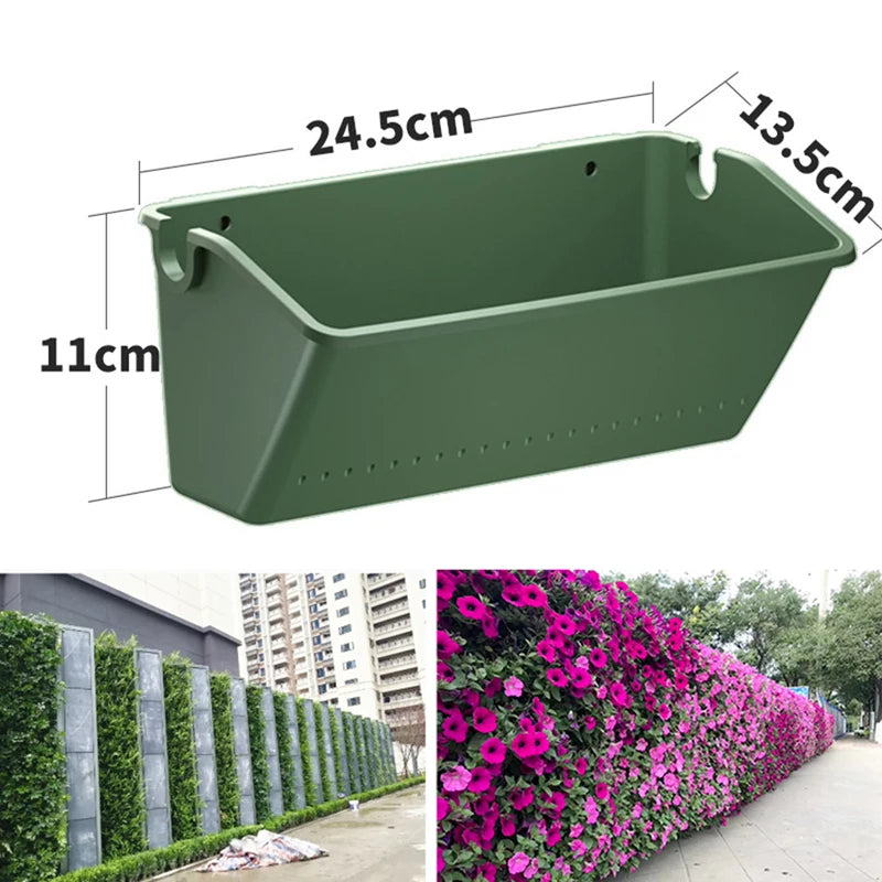 Garden Outdoor Plant Wall Flower Pot Container Wall Hanging Vertical Green