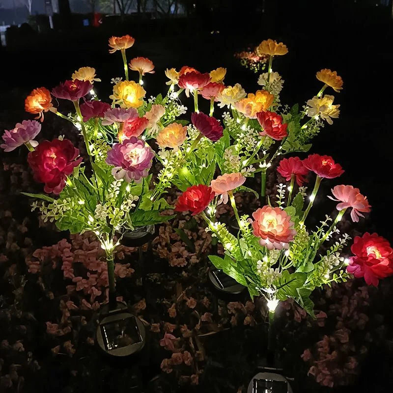 Solar Lights Outdoor Lighting Garden Lights Snow Lotus Lawn Lights Patio Patio Garden Decorative Flower Party Wedding Lights