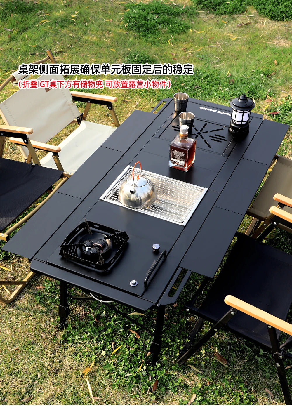 Modern Outdoor Fire Pit Dining Table | Patio & Backyard Bistro
