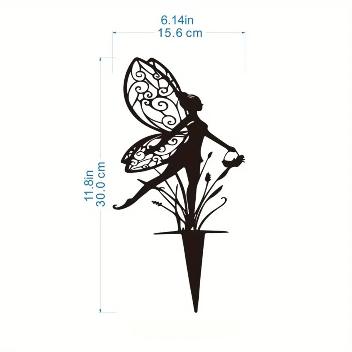 Garden Fairy Metal Sculpture | Patio & Lawn Decor