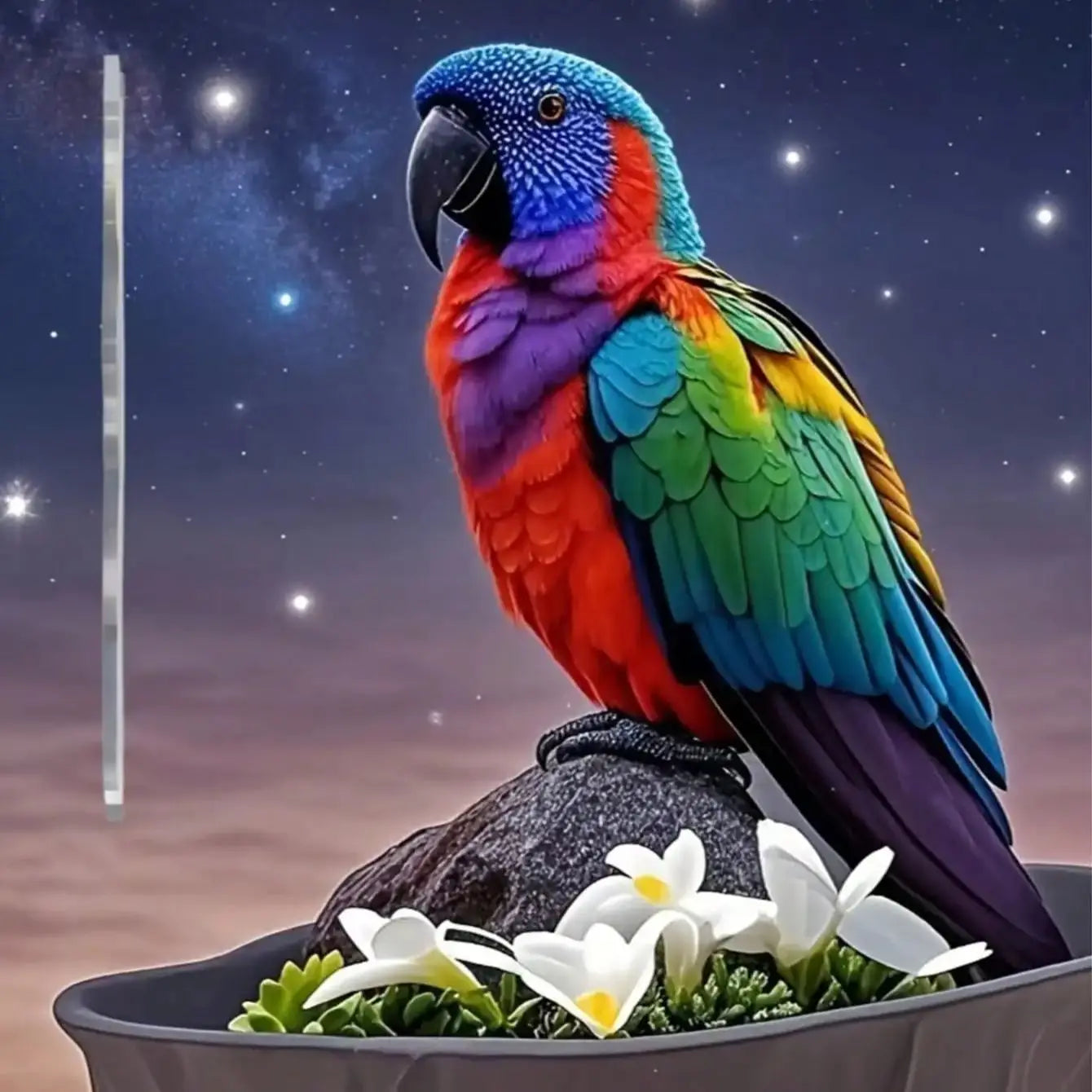 Colorful Parrot Garden Stake | Weatherproof Outdoor Decor