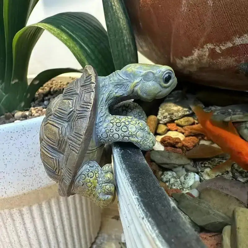 Simulation Turtle Ornament Cartoon Turtle Outdoor Garden Pool Landscaping Decoration Climbing Turtle HomeDecor Flower Pot Decor