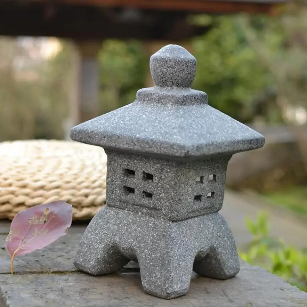 Pagoda Garden Lantern Sculpture | Candle Holder Patio Decor
