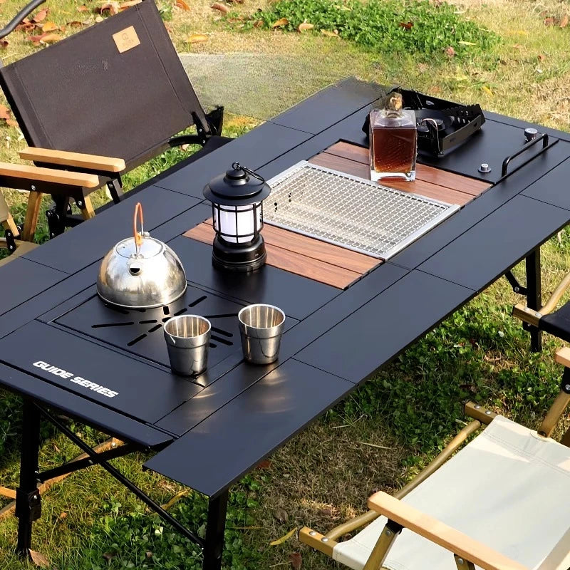 Modern Outdoor Fire Pit Dining Table | Patio & Backyard Bistro