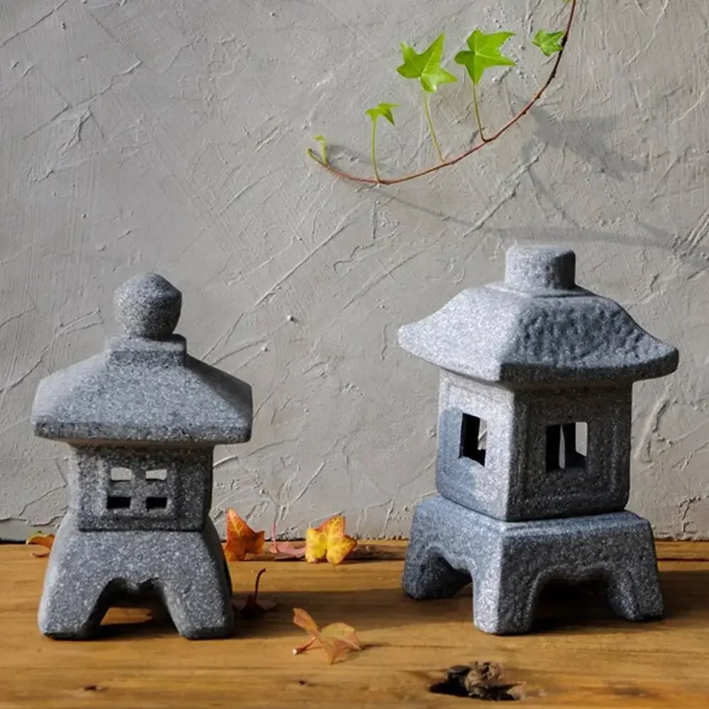 Pagoda Garden Lantern Sculpture | Candle Holder Patio Decor