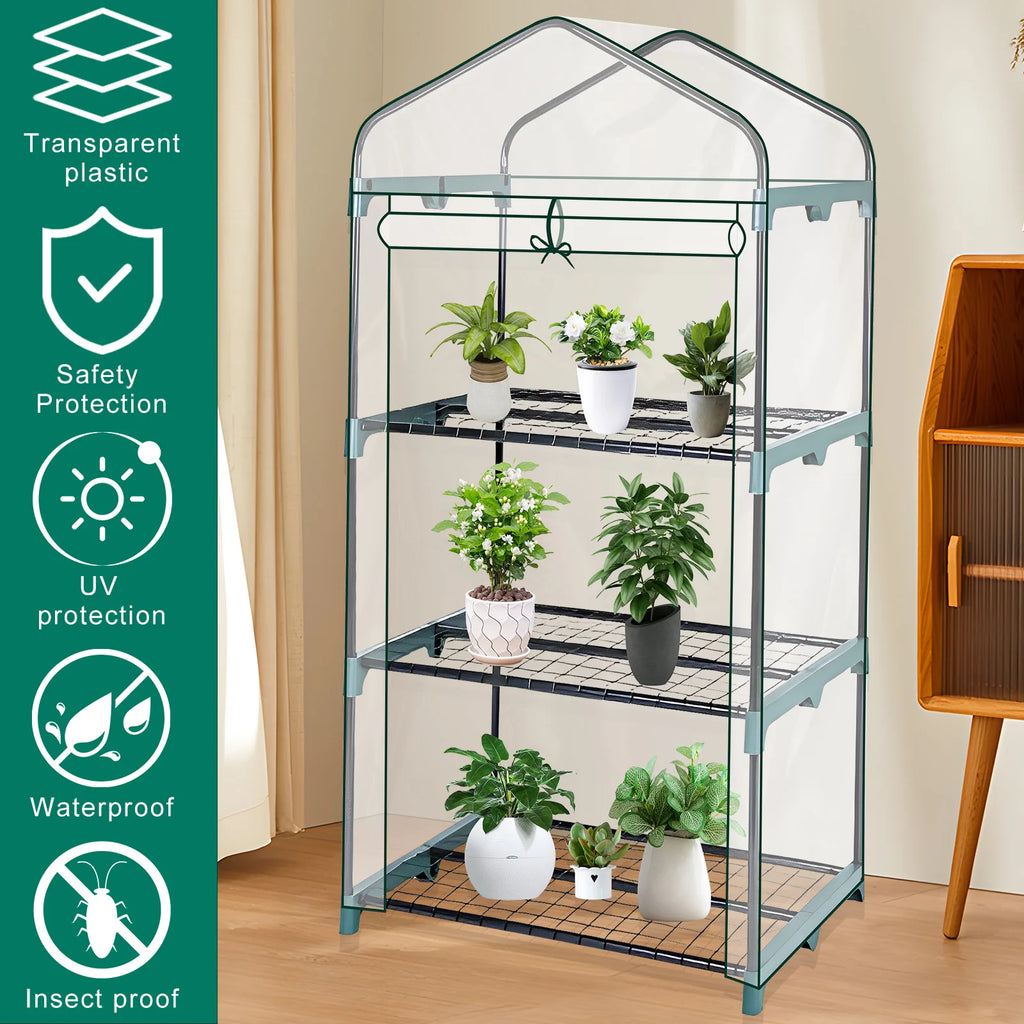4-Tier Walk-In Garden Greenhouse | Waterproof Frost Cover