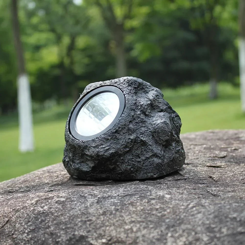 Solar Stone Tree Garden Light | Warm & Cool White Pathway Lamp