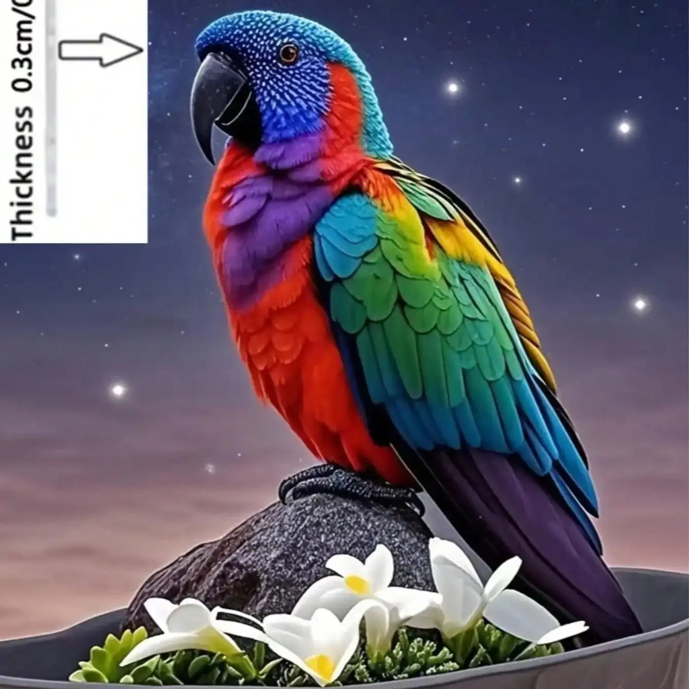 Colorful Parrot Garden Stake | Weatherproof Outdoor Decor