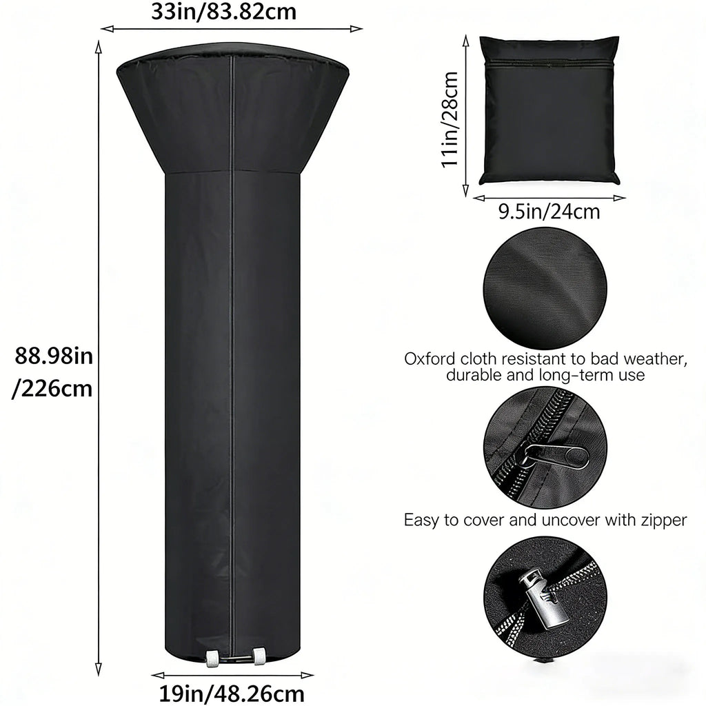 Vertical Patio Heater Cover | Waterproof & Dustproof Protector