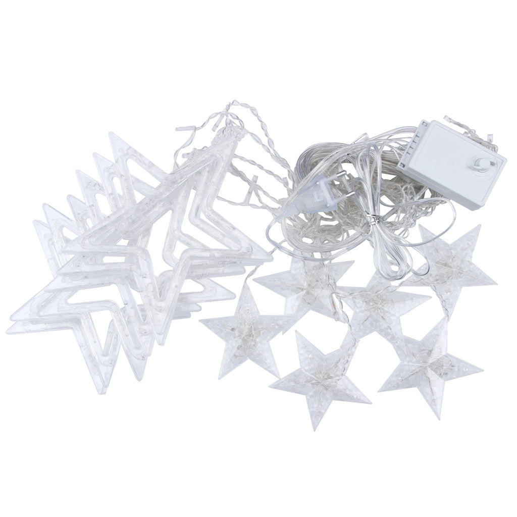 3.5M Star Curstain LED String Fairy Lights 138 LEDs Christmas Lights For Home Bedroom Window Outdoor Party Holiday Decoration