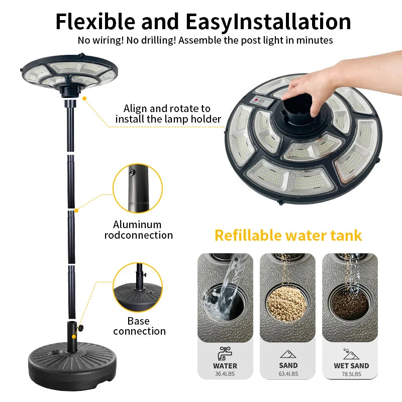 Movable Solar Garden Light | Energy-Saving Outdoor Lamp