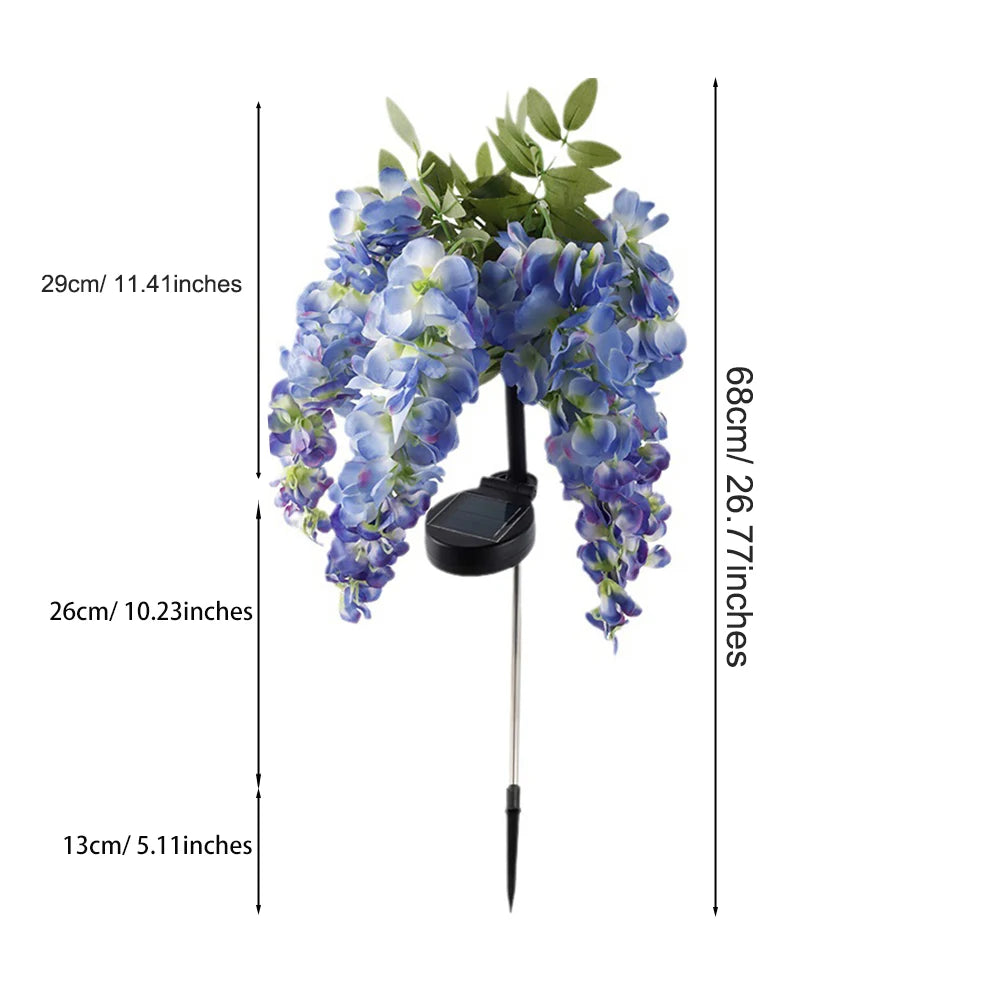 Solar Wisteria Flower Light | Patio & Landscape Decor