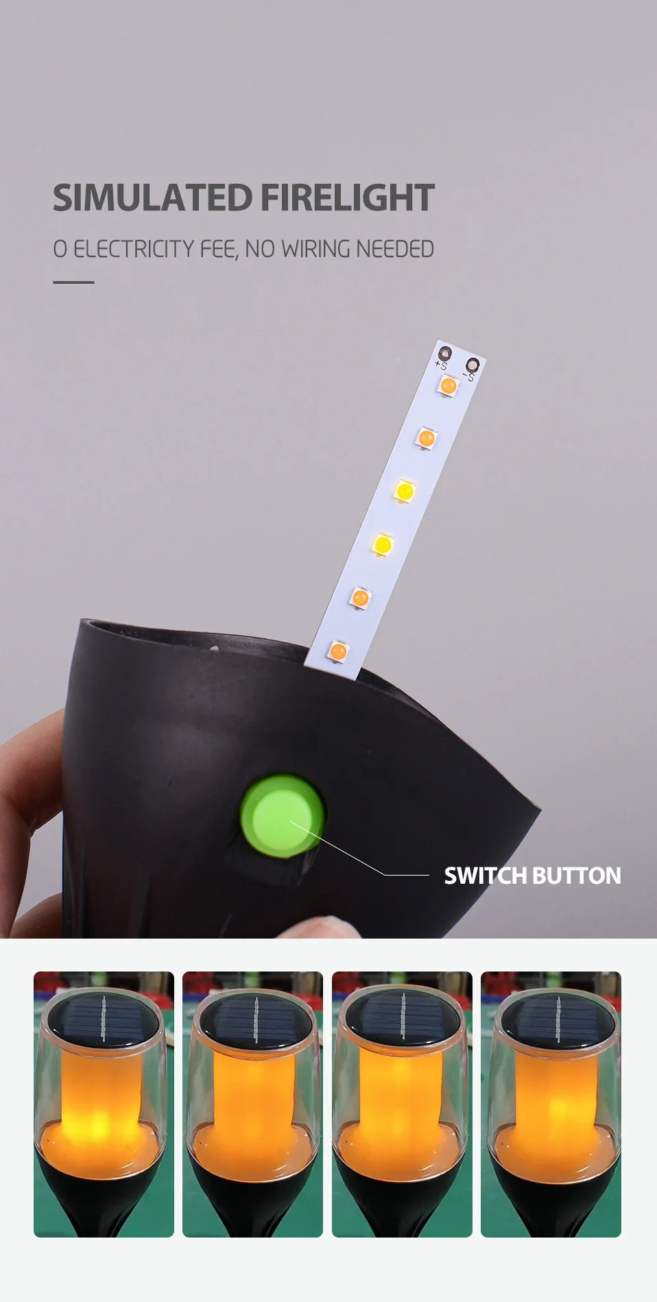 Solar LED Landscape Path Lamp | Waterproof Yard & Patio Light
