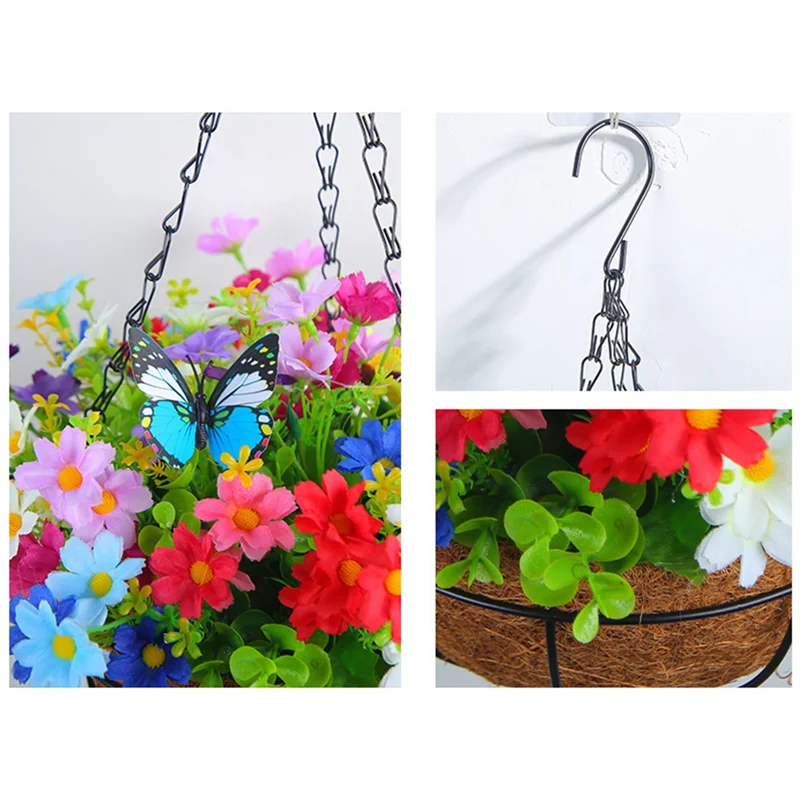 Yellow Hanging Flower Garland Basket | Indoor & Outdoor Decor