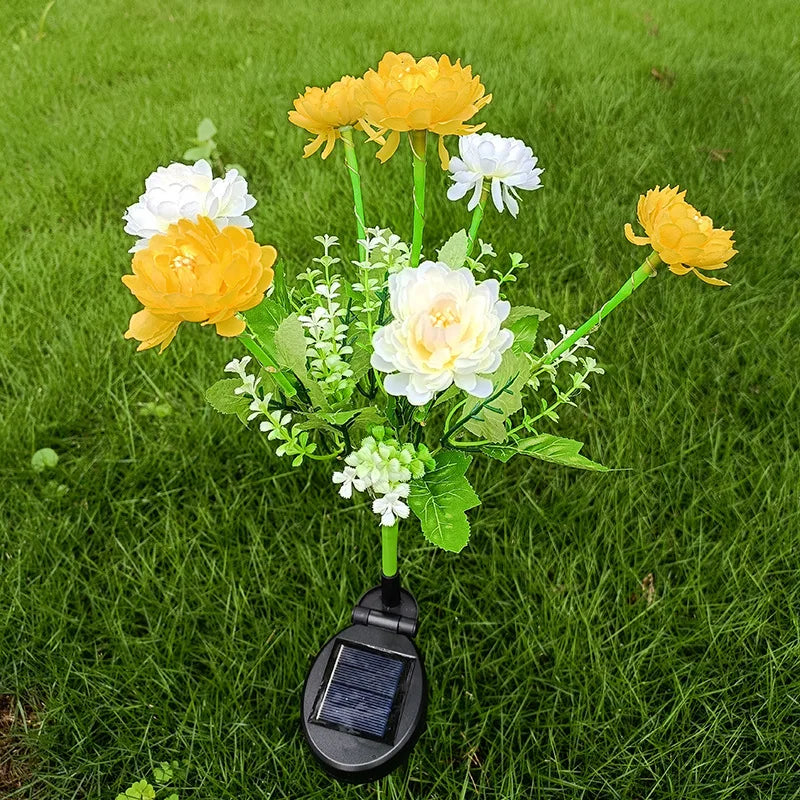 Solar Lights Outdoor Lighting Garden Lights Snow Lotus Lawn Lights Patio Patio Garden Decorative Flower Party Wedding Lights