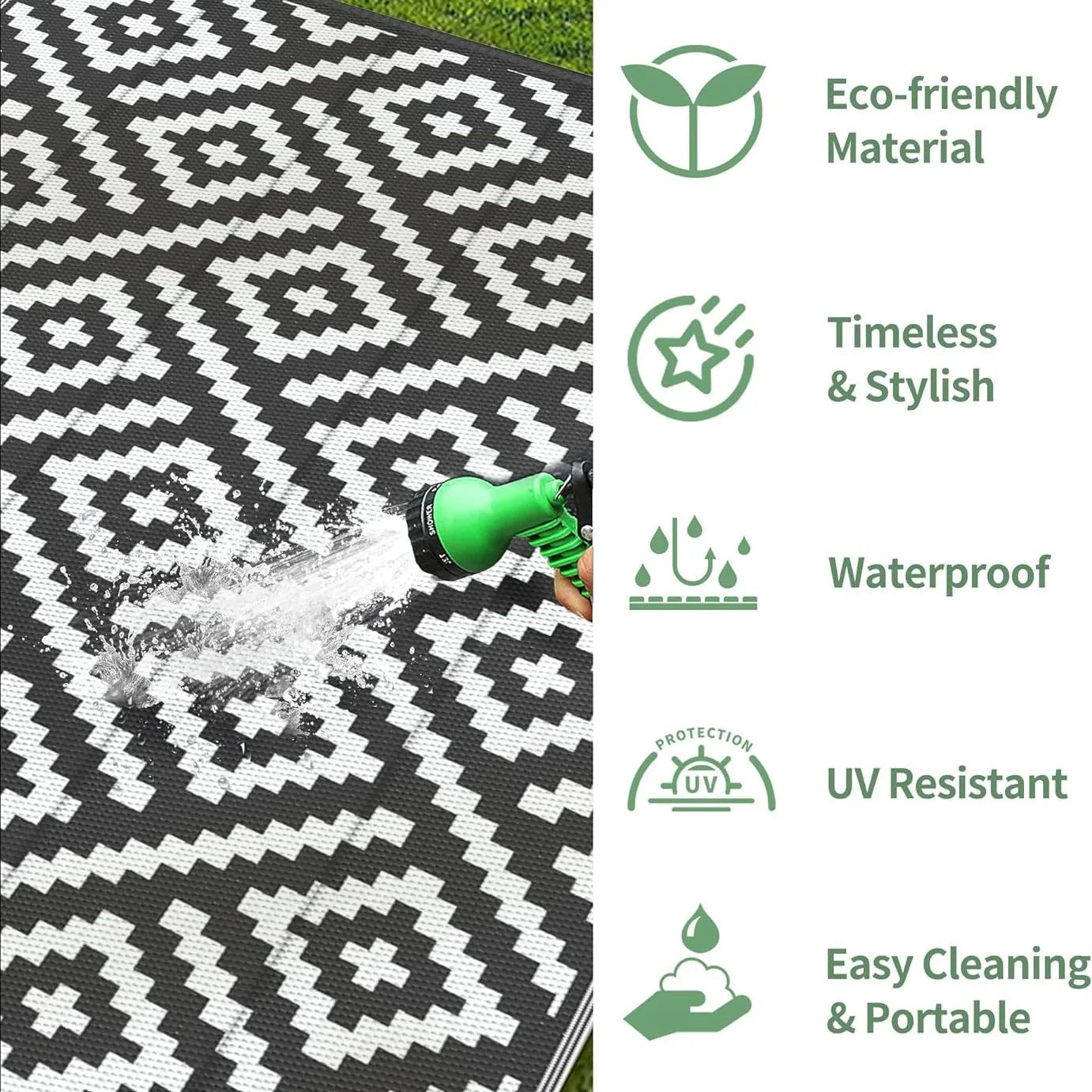 Waterproof Outdoor Rug & Picnic Mat | Patio, Camping & Garden